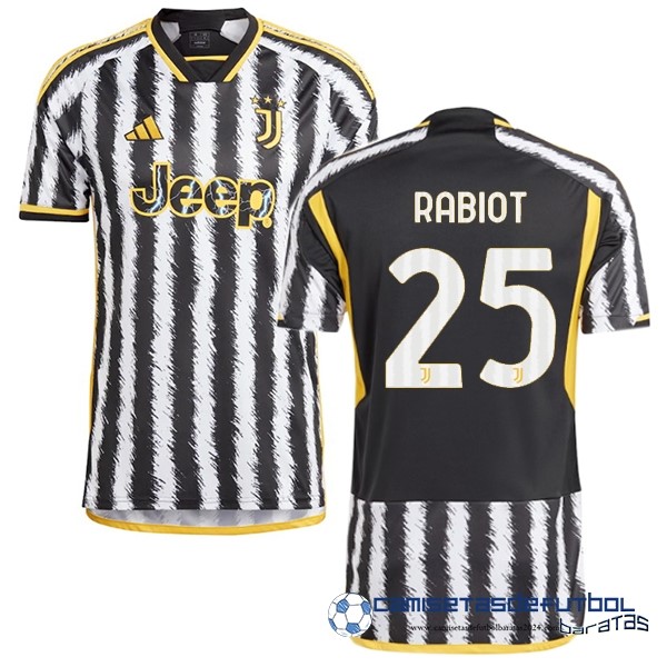 adidas NO.25 Rabiot Tailandia Casa Camiseta Juventus Equipación 2023 2024 Amarillo Negro