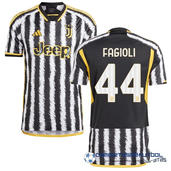 adidas NO.44 Fagioli Tailandia Casa Camiseta Juventus Equipación 2023 2024 Amarillo Negro