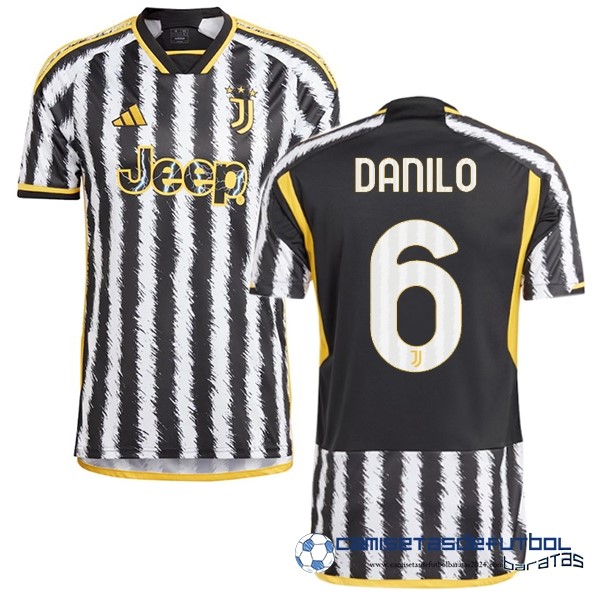 adidas NO.6 Danilo Tailandia Casa Camiseta Juventus Equipación 2023 2024 Amarillo Negro