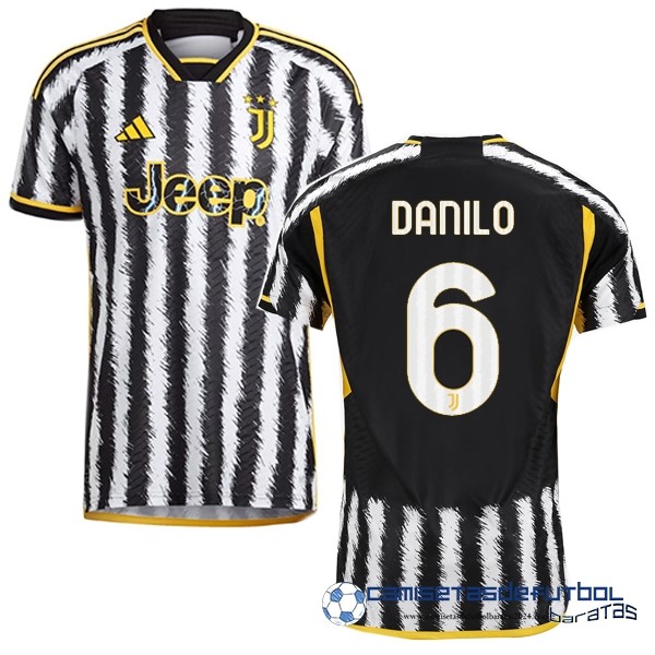 adidas NO.6 Danilo Tailandia Casa Jugadores Camiseta Juventus Equipación 2023 2024 Amarillo Negro