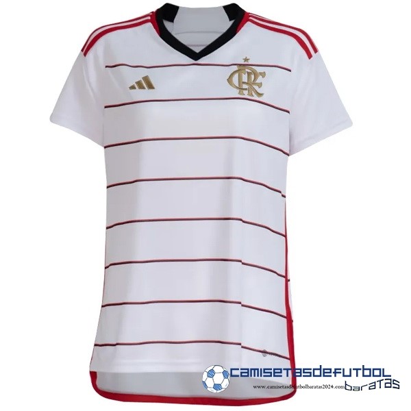 adidas Segunda Camiseta Mujer Flamengo Equipación 2023 2024 Blanco