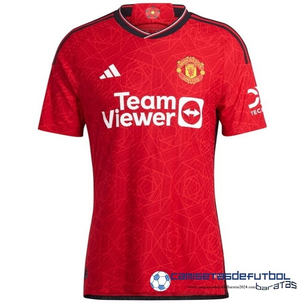 adidas Tailandia Casa Jugadores Camiseta Manchester United Equipación 2023 2024 Rojo