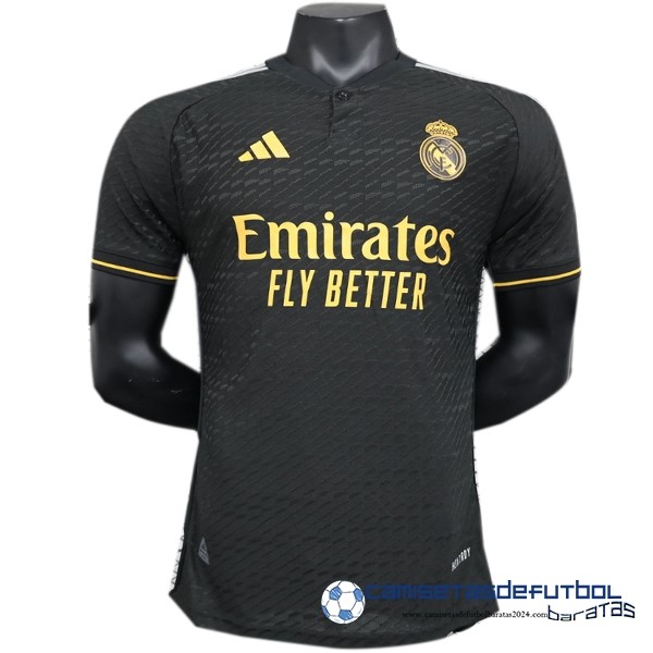 adidas Tailandia Especial Jugadores Camiseta Real Madrid Equipación 2023 2024 Negro III Amarillo