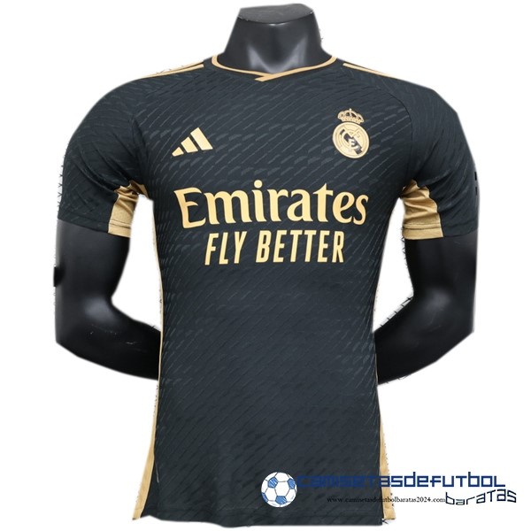 adidas Tailandia Especial Jugadores Camiseta Real Madrid Equipación 2023 2024 Negro II Amarillo