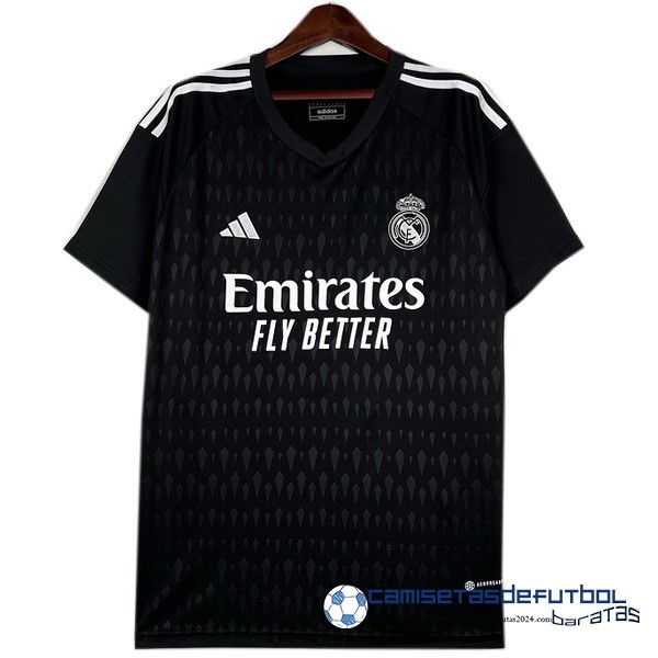adidas Tailandia Portero Camiseta Real Madrid Equipación 2023 2024 Negro