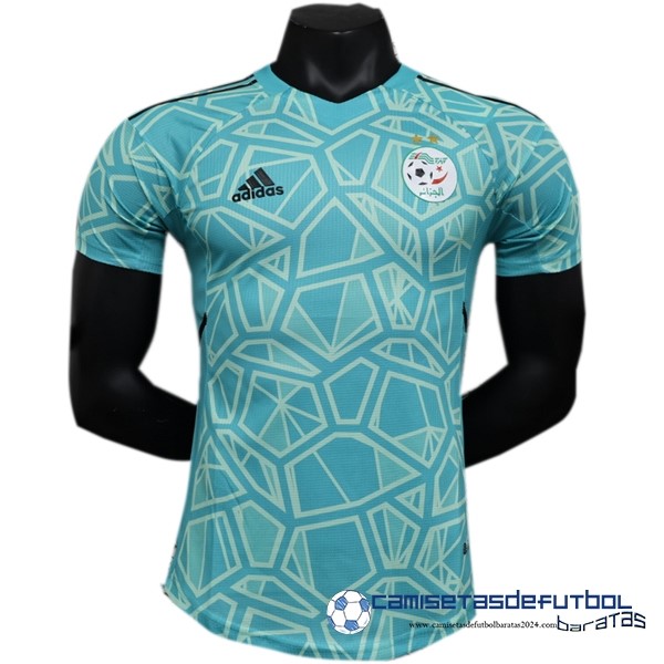 adidas Tailandia Portero Jugadores Camiseta Argelia Equipación 2023 Azul Verde