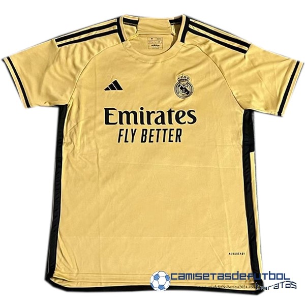 adidas Tailandia Tercera Camiseta Real Madrid Equipación 2023 2024 Amarillo