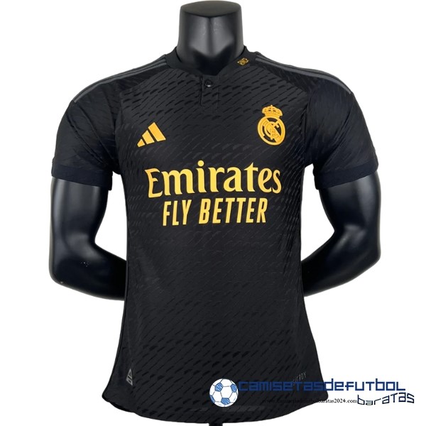 adidas Tailandia Tercera Jugadores Camiseta Real Madrid Equipación 2023 2024 Negro