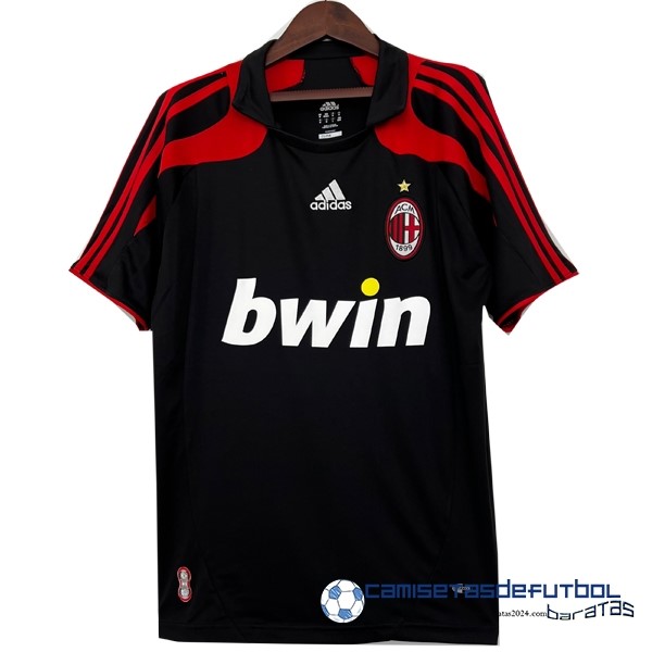 adidas Tercera Camiseta AC Milan Retro Equipación 2007 2008 Negro