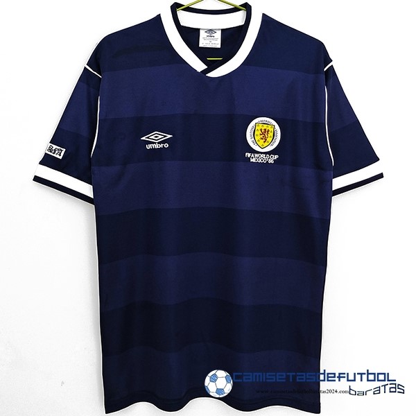 umbro Casa Camiseta Escocia Retro Equipación 1987 1988 Azul
