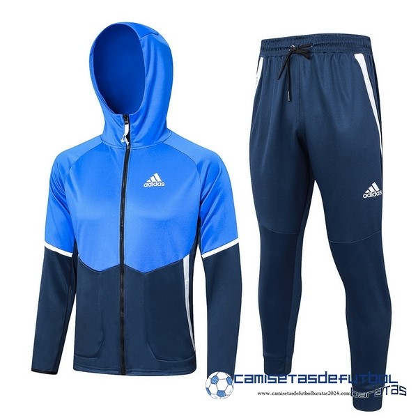 Adidas Conjunto Completo Chaqueta Con Capucha Adidas Equipación 2023 Azul