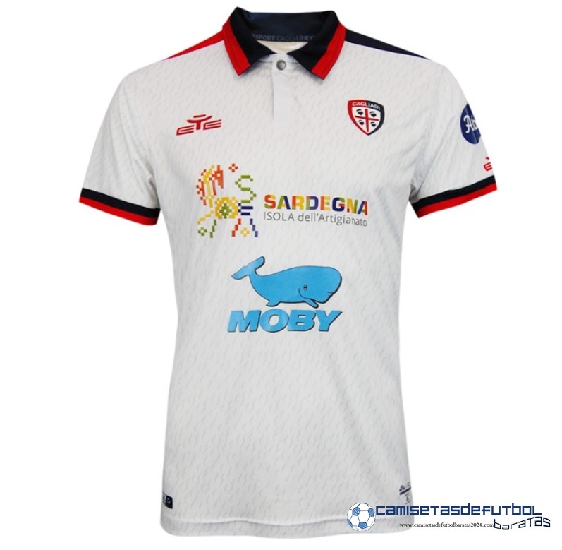 Eye Sport Tailandia Segunda Camiseta Cagliari Calcio Equipación 2023 2024 Blanco