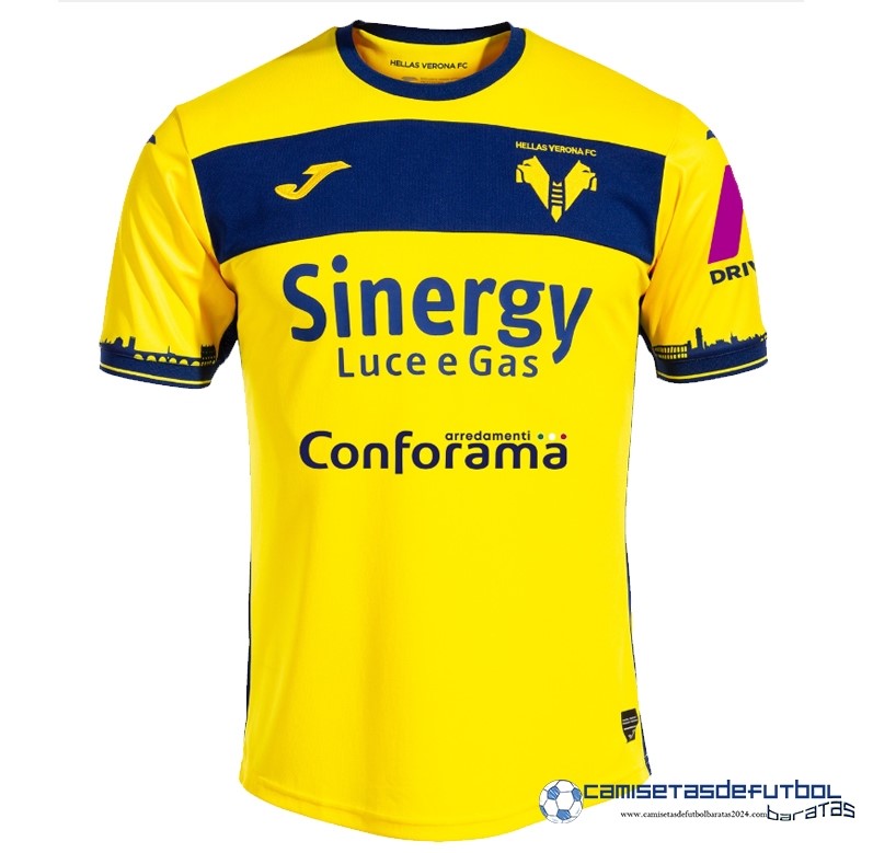 Joma Tailandia Segunda Camiseta Hellas Verona Equipación 2023 2024 Amarillo