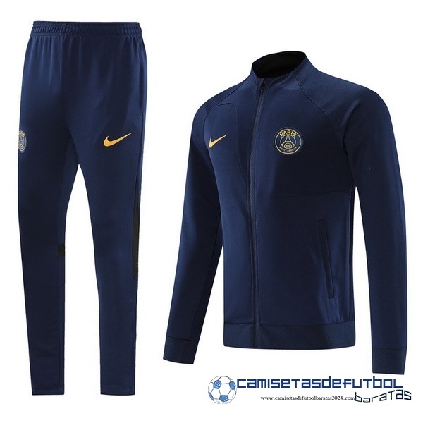 Nike Conjunto Completo Ropa Deportiva Con Cremallera Larga Paris Saint Germain Equipación 2023 2024 Azul II Marino