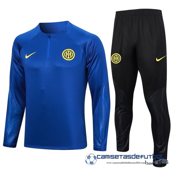 Nike Conjunto Completo Sudadera Entrenamiento Inter Milán Equipación 2023 2024 Azul Amarillo Negro