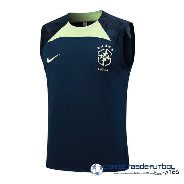 Nike Entrenamiento Sin Mangas Brasil Equipación 2023 Azul Marino III Verde
