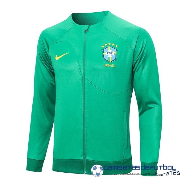 Nike Ropa Deportiva Con Cremallera Larga Brasil Equipación 2023 Verde