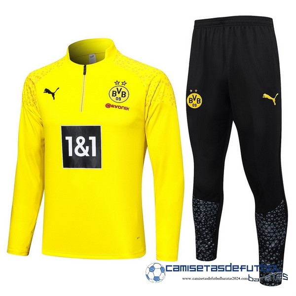 PUMA Conjunto Completo Sudadera Entrenamiento Borussia Dortmund Equipación 2023 2024 Amarillo Negro
