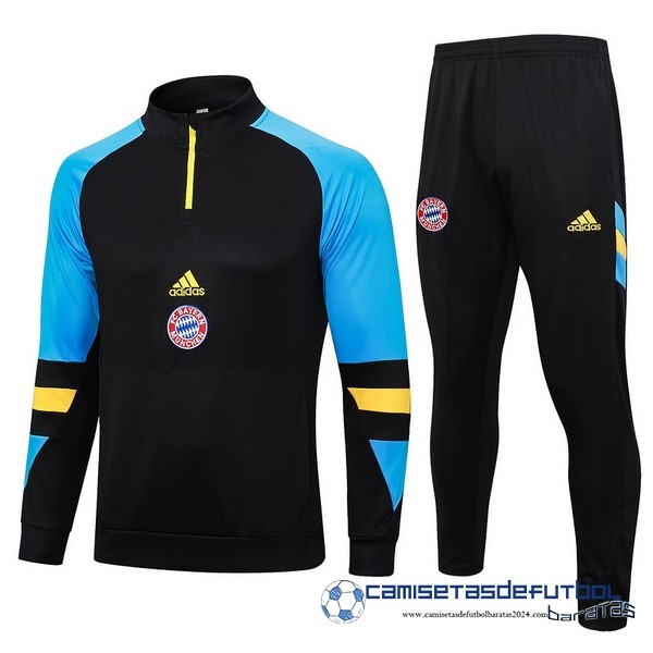 adidas Conjunto Completo Sudadera Entrenamiento Bayern Múnich Equipación 2023 2024 Negro Azul Amarillo