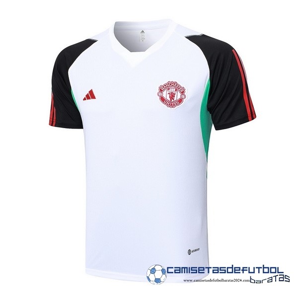 adidas Entrenamiento Manchester United Equipación 2023 2024 Blanco Negro Rojo
