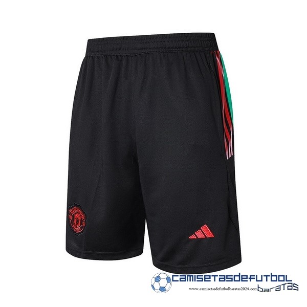 adidas Entrenamiento Pantalones Manchester United Equipación 2023 2024 Negro Rojo