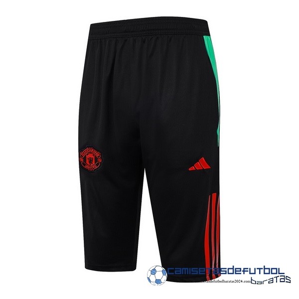 adidas Entrenamiento Pantalones Manchester United Equipación 2023 2024 Negro Rojo Verde