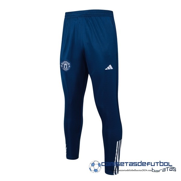 adidas Pantalones Deportivos Manchester United Equipación 2023 2024 Azul Blanco