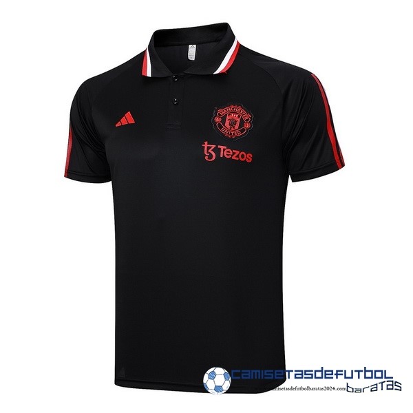 adidas Polo Manchester United Equipación 2023 2024 Negro Rojo