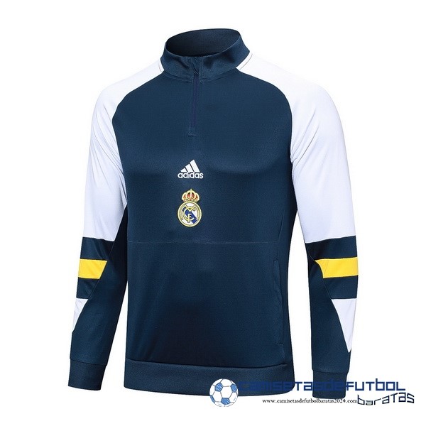 adidas Sudadera Entrenamiento Real Madrid Equipación 2023 2024 Azul Blanco Amarillo