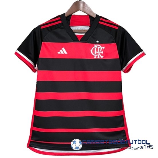 Casa Camiseta Mujer Flamengo Equipación 2024 2025