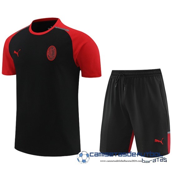 Entrenamiento Conjunto Completo AC Milan Equipación 2024 2025 Negro Rojo