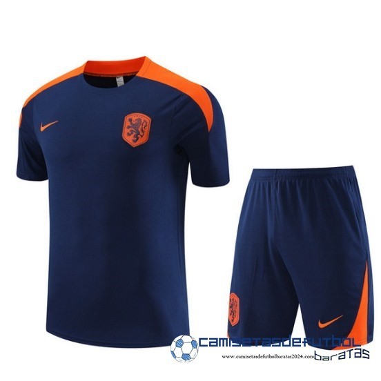 Entrenamiento Conjunto Completo Países Bajos Equipación 2024 Azul Naranja