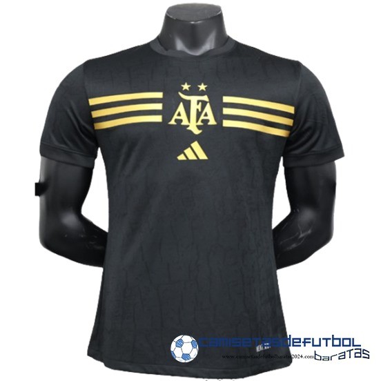 Especial Camiseta Del Argentina Jugadores Equipación 2024 Negro Amarillo