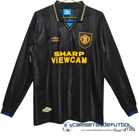 Retro Segunda Camiseta De Manchester United Manga Larga 1993 1994