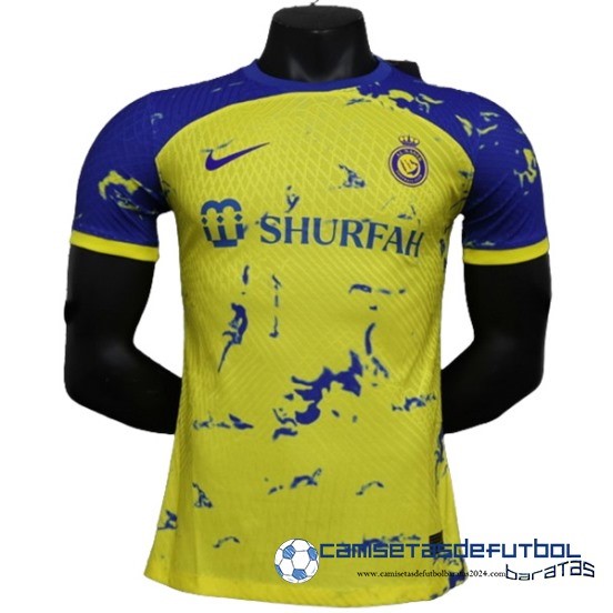 Tailandia Jugadores Especial Camiseta Del Al Nassr Equipación 2023 2024 Amarillo Azul